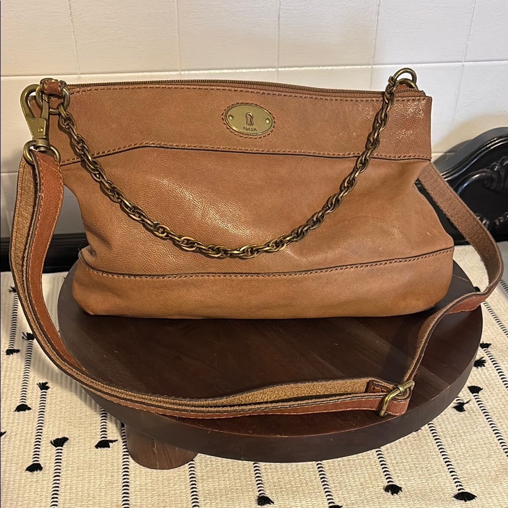 Tan Leather Shoulder Bag